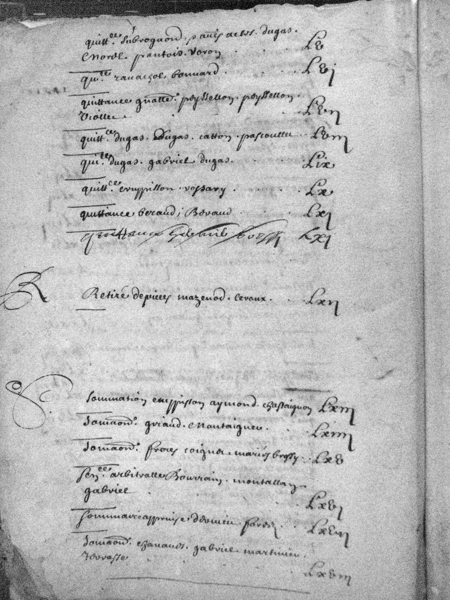 Page du registre